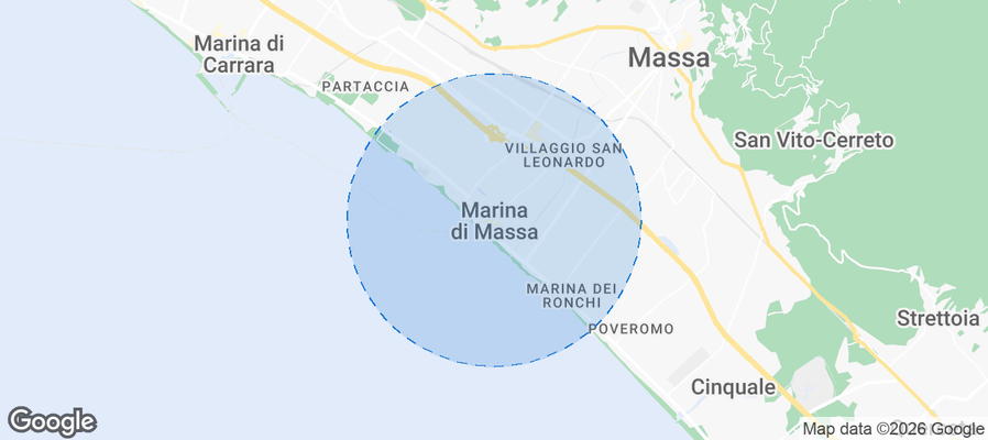 Marina di Massa Airbnb map